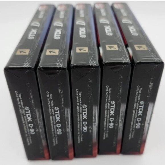 5 pk TDK D90 Blank Audio Cassette Tapes High Output ICEI/Type I BRAND NEW SEALED - Picture 4 of 7